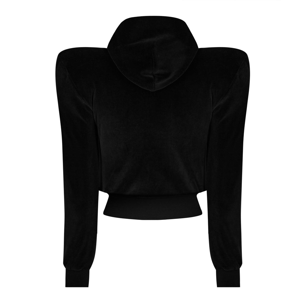 Round Shoulder Zip-Up Hoodie