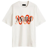 AMIRI Snake Print Graphic T‑Shirt – White