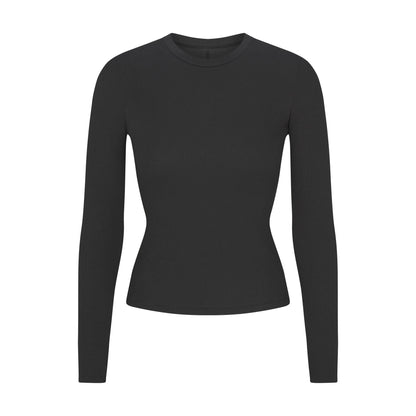 Cotton Rib Long Sleeve T-shirt