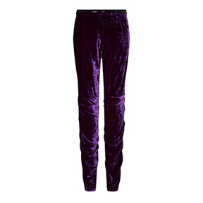 Velvet Trouser With Horsebit Belt