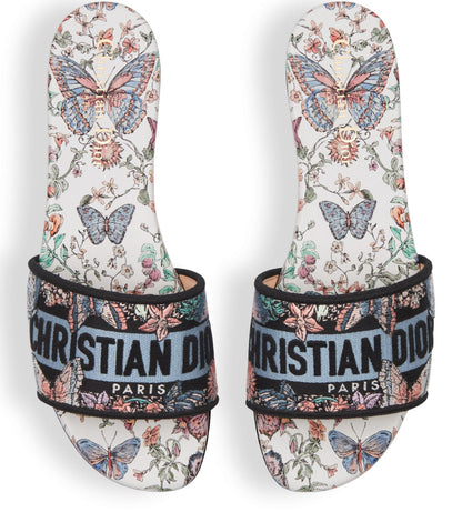 Dior Dway Slide in embroidered cotton
