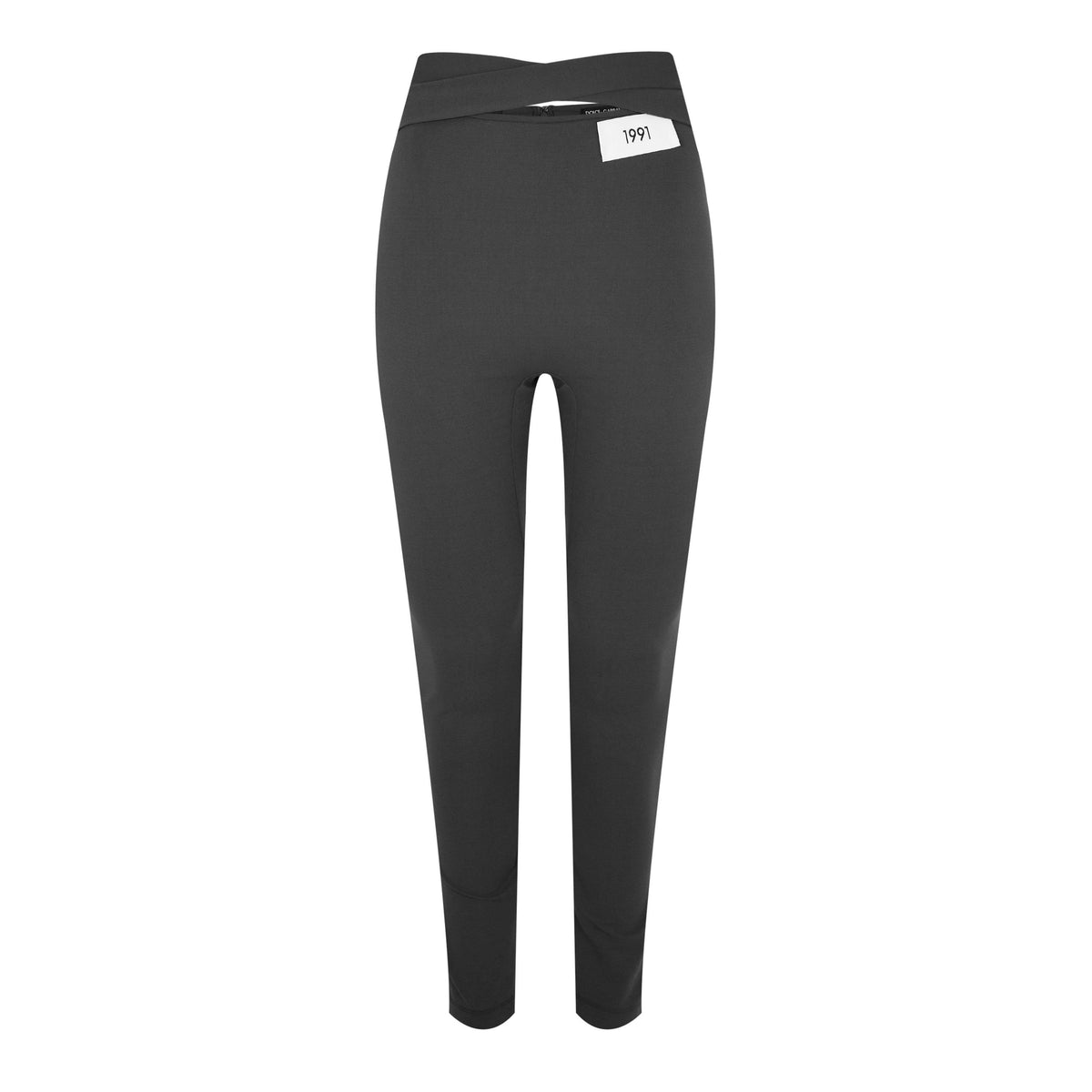 Viscose Pants With Crossover Strap On The Waist