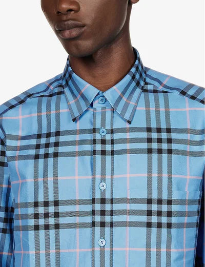 BURBERRY Caxbridge Check-Patterned Regular-Fit Cotton-Poplin Shirt