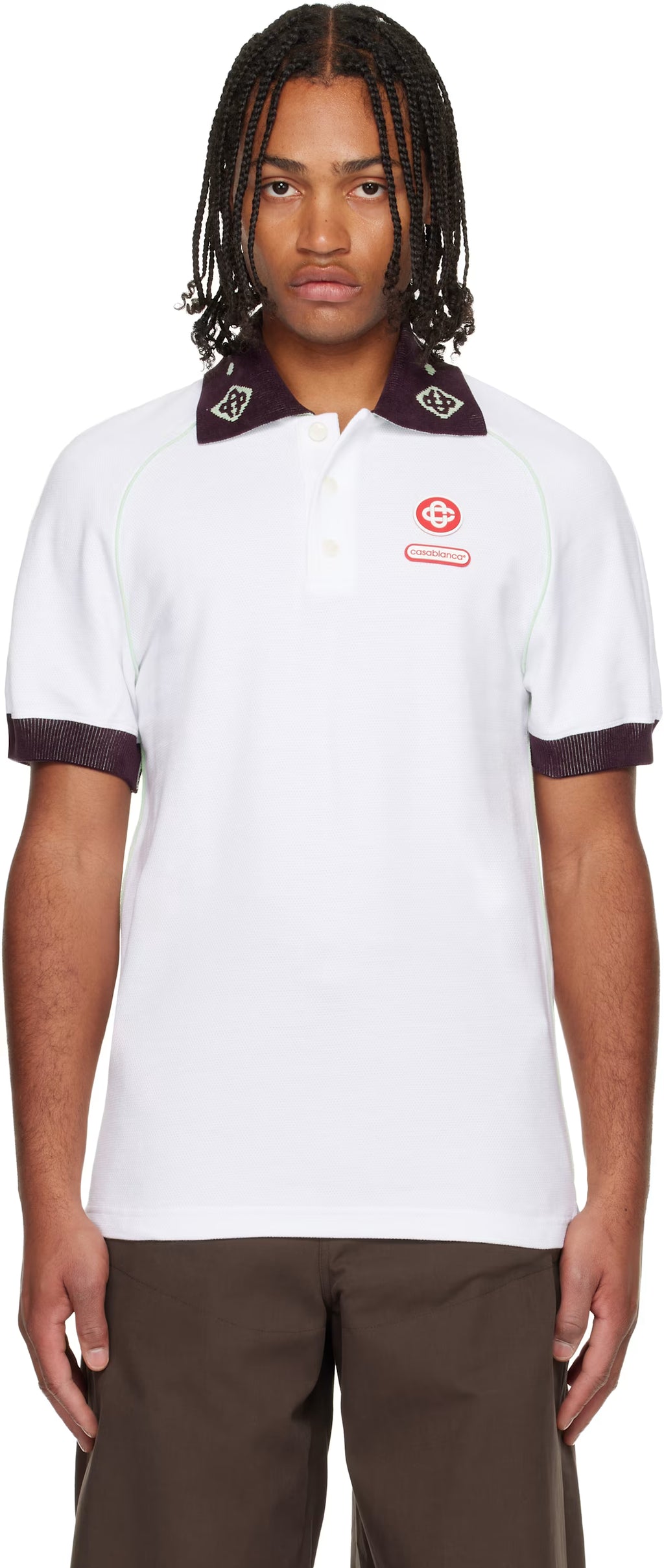 White Piqué Polo