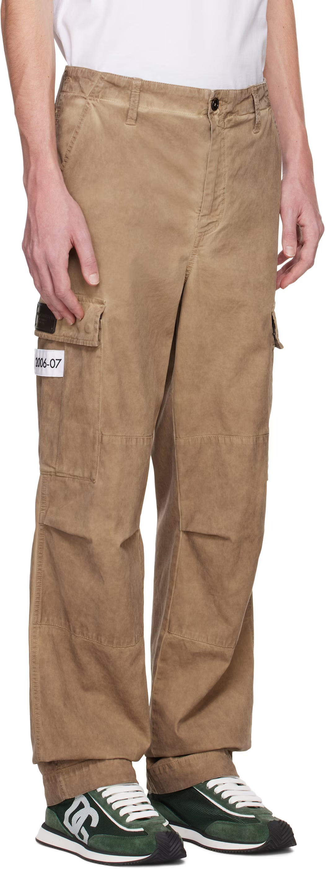 Dolce&Gabbana Beige Cotton Cargo Pants