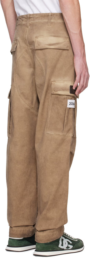 Dolce&Gabbana Beige Cotton Cargo Pants
