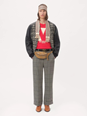 Valentino 'Chez' Red Crewneck T-Shirt with Maxi Logo Print on the Front in Cotton Man
