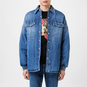Seal-Embroidered Denim Jacket