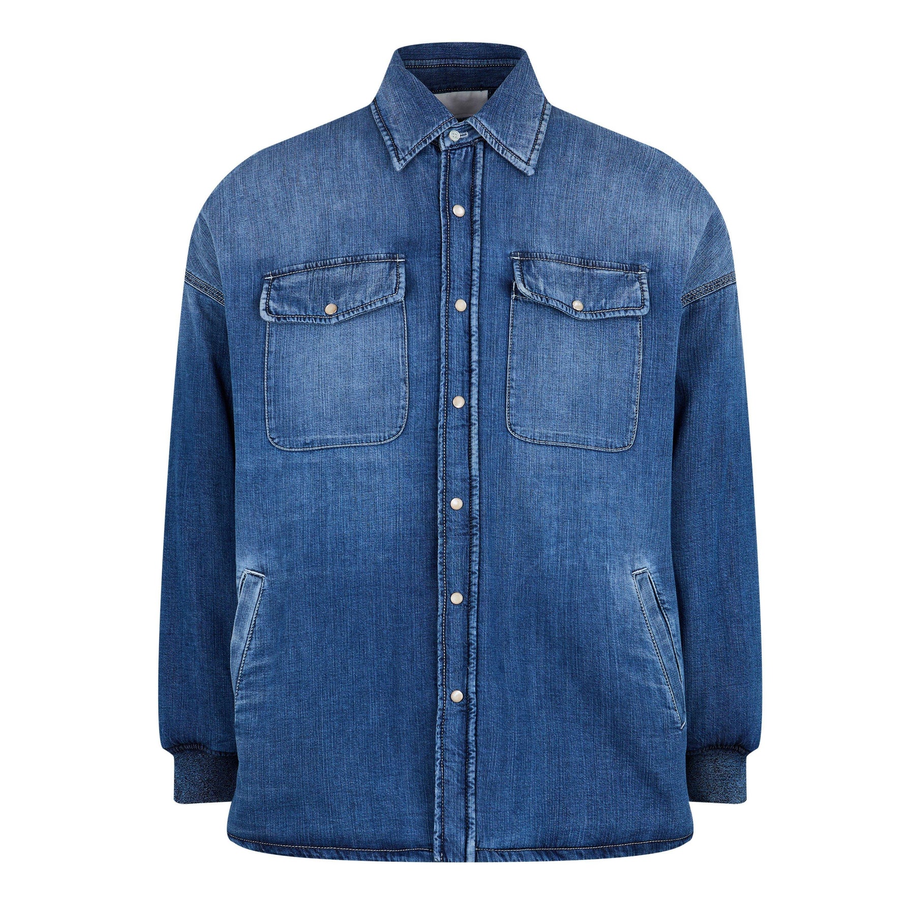 Seal-Embroidered Denim Jacket