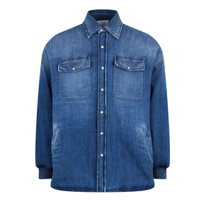 Seal-Embroidered Denim Jacket