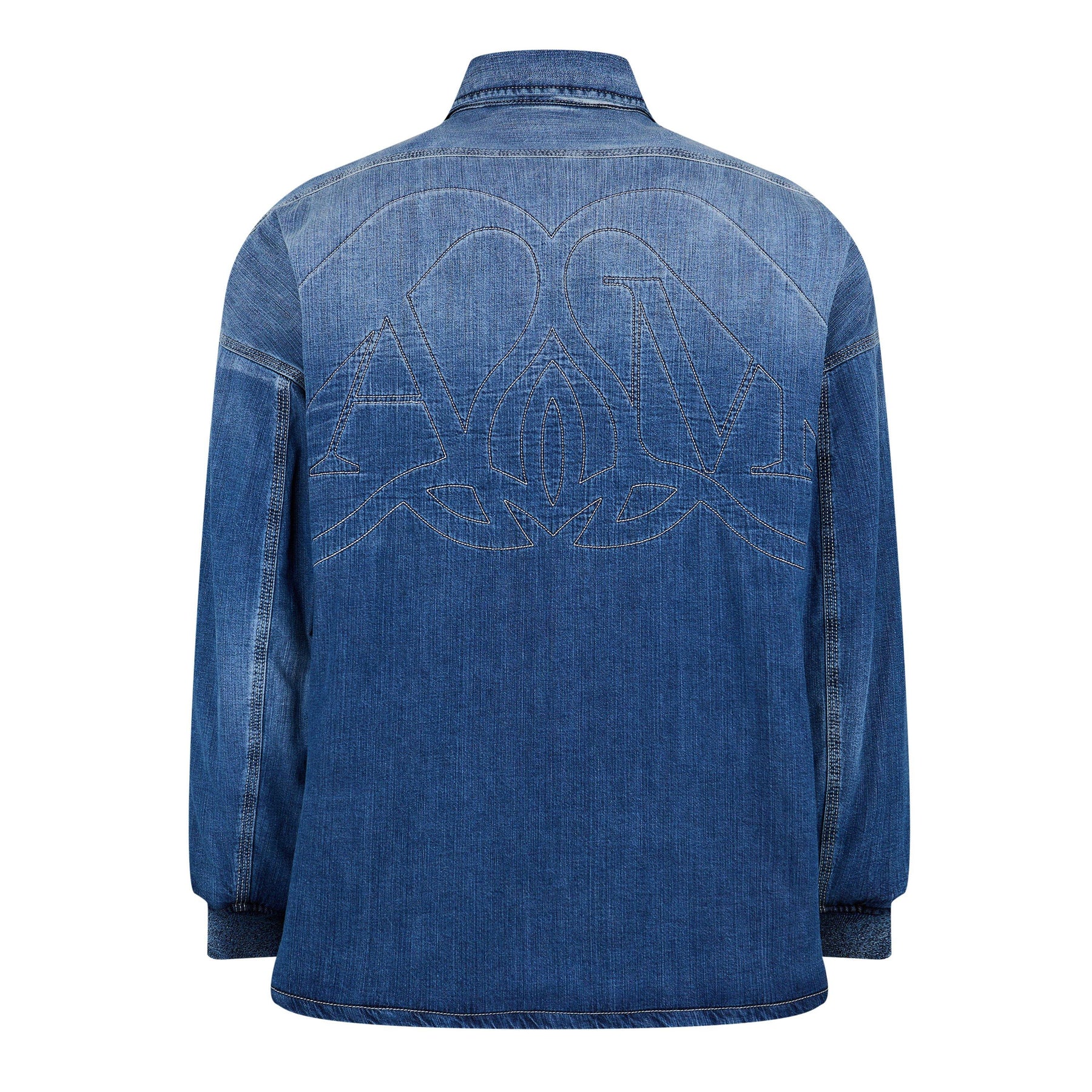 Seal-Embroidered Denim Jacket