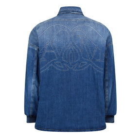 Seal-Embroidered Denim Jacket