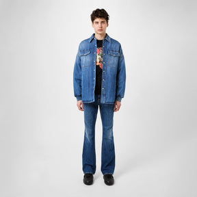 Seal-Embroidered Denim Jacket