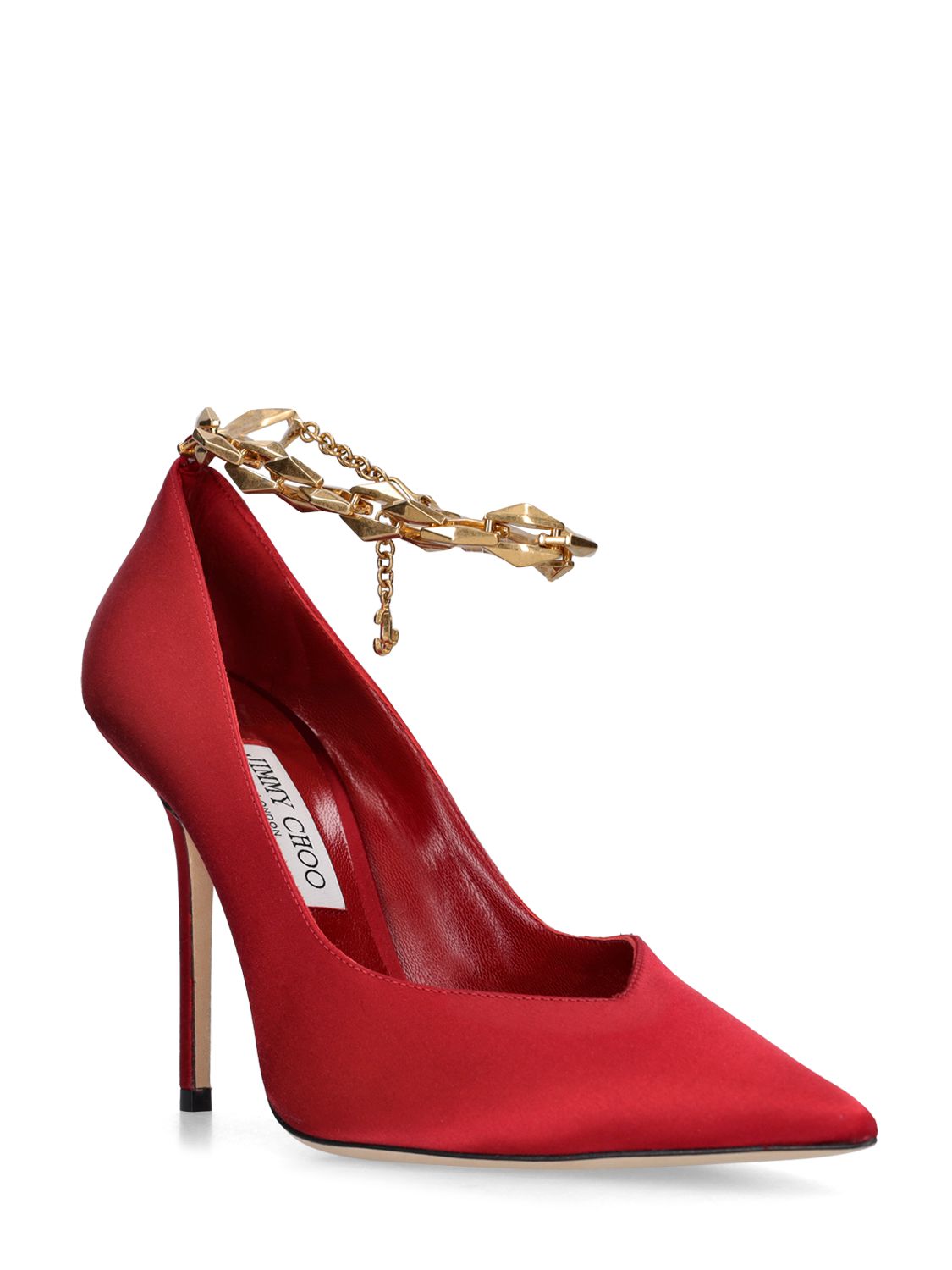 Jimmy Choo LVR Exclusive 100mm Diamond satin pumps