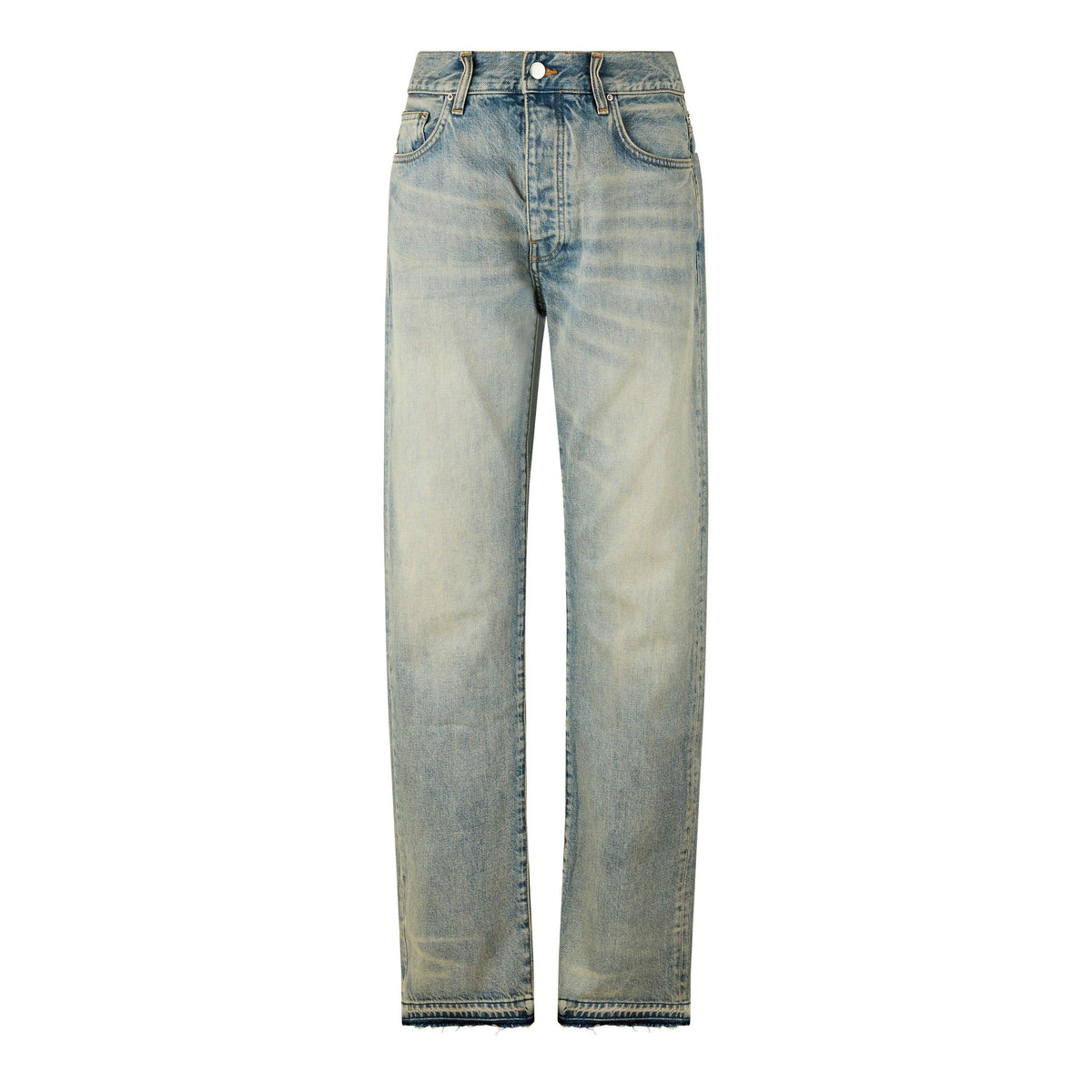 Release Hem Straight-Leg Jeans