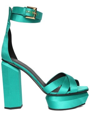 Balmain 95mm Ava platform poly sandals