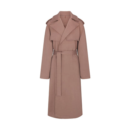 Boyfriend Fleece Oversized Trench Coat
