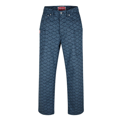 Seigaiha Straight Leg Jeans
