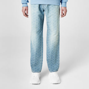 Monogrammed Jacquard Denim Jeans
