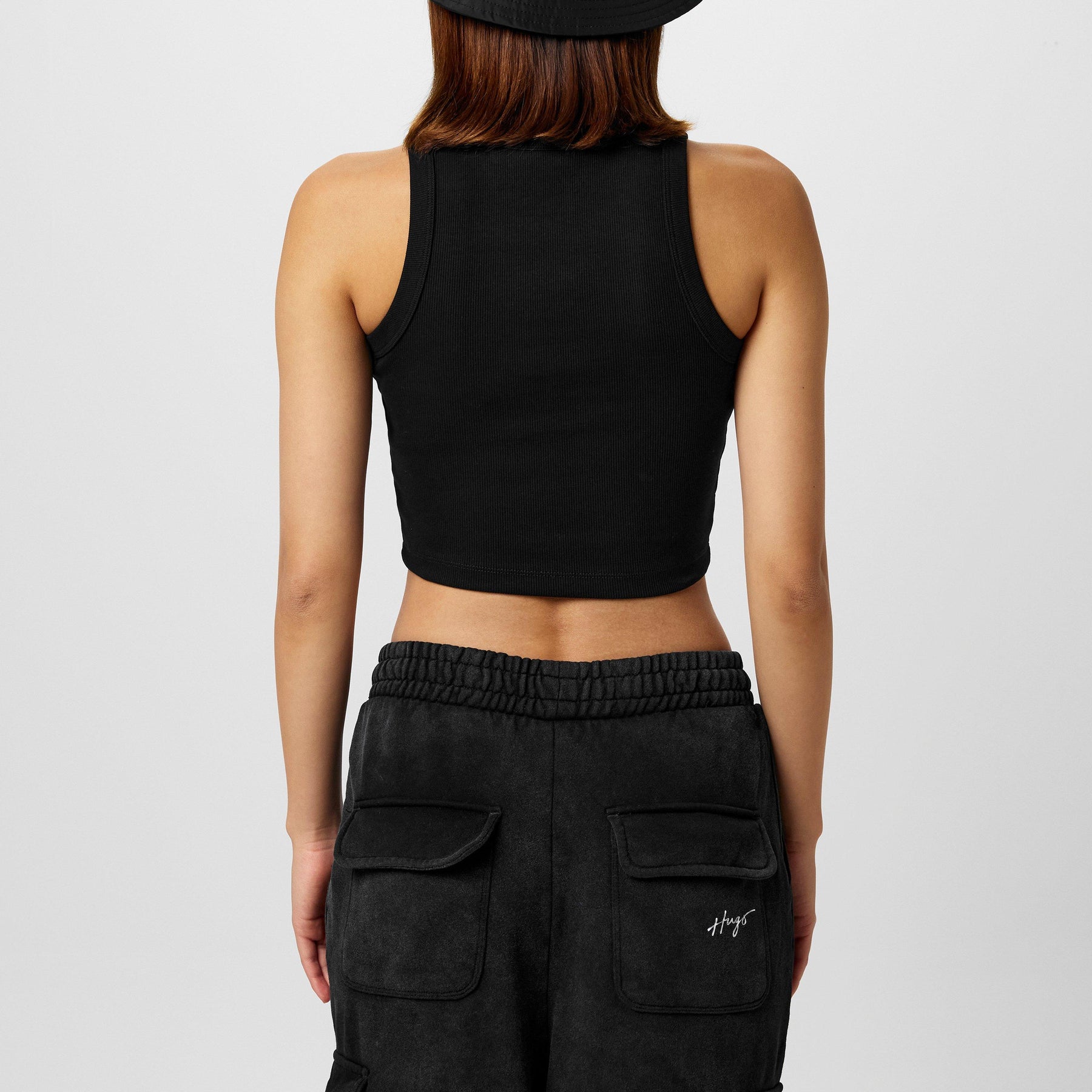 Women's C Evest Crop Ribbed Structured Vest