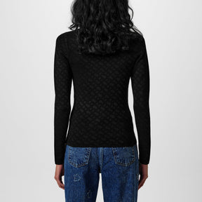 Women's Ferenti Knitted Top, Two-tone Jacquard Pattern