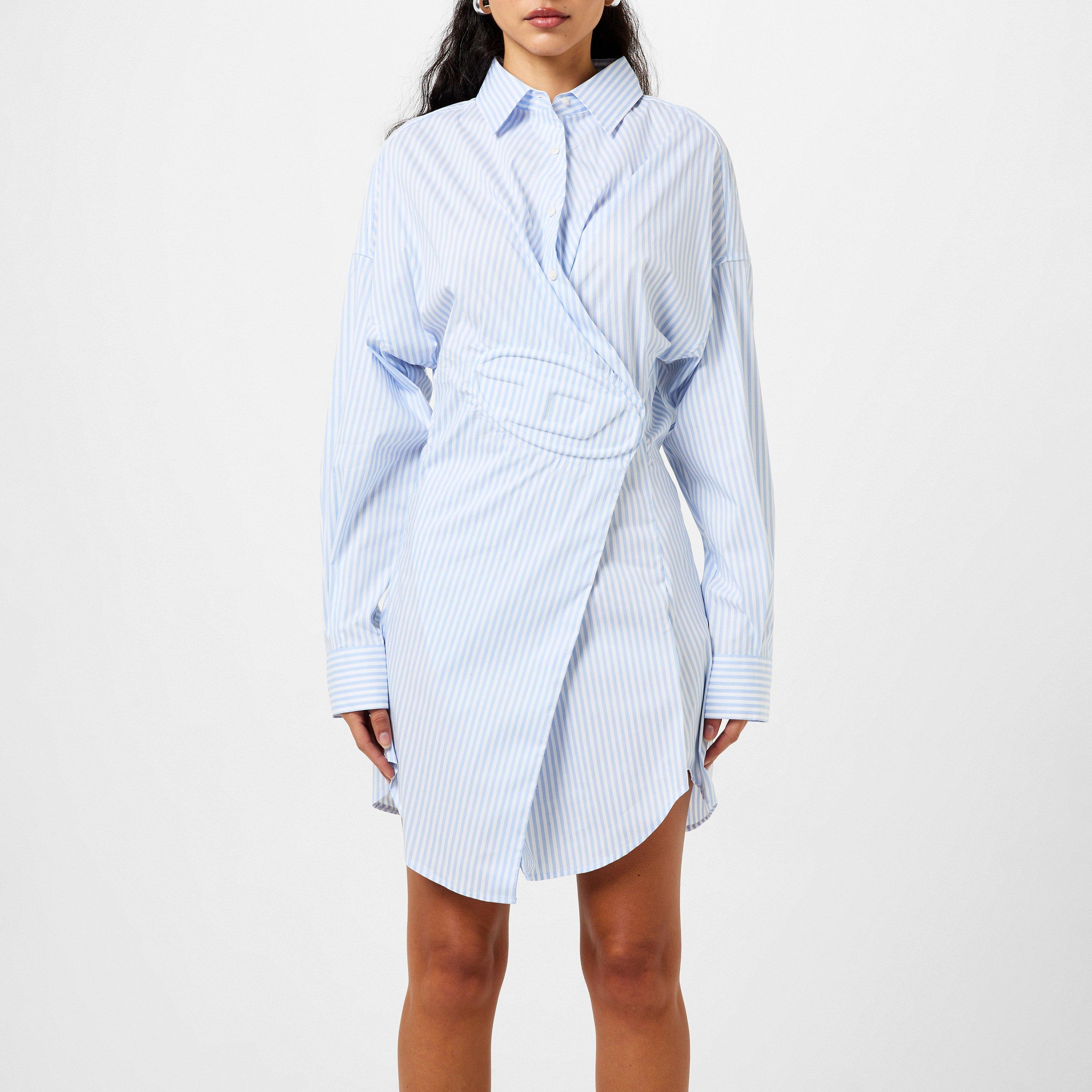 Short Shirt Dress In Stretch Poplin