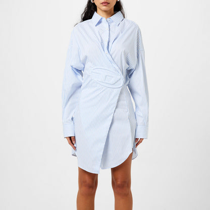 Short Shirt Dress In Stretch Poplin
