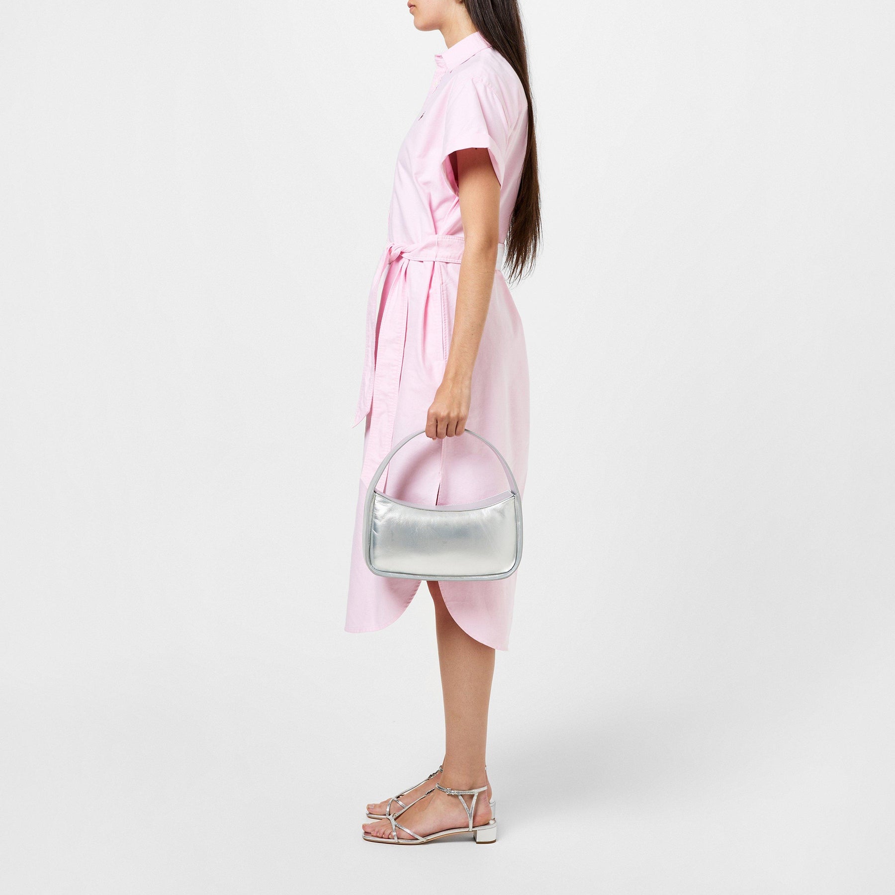 Belted Short-Sleeve Oxford Shirtdress