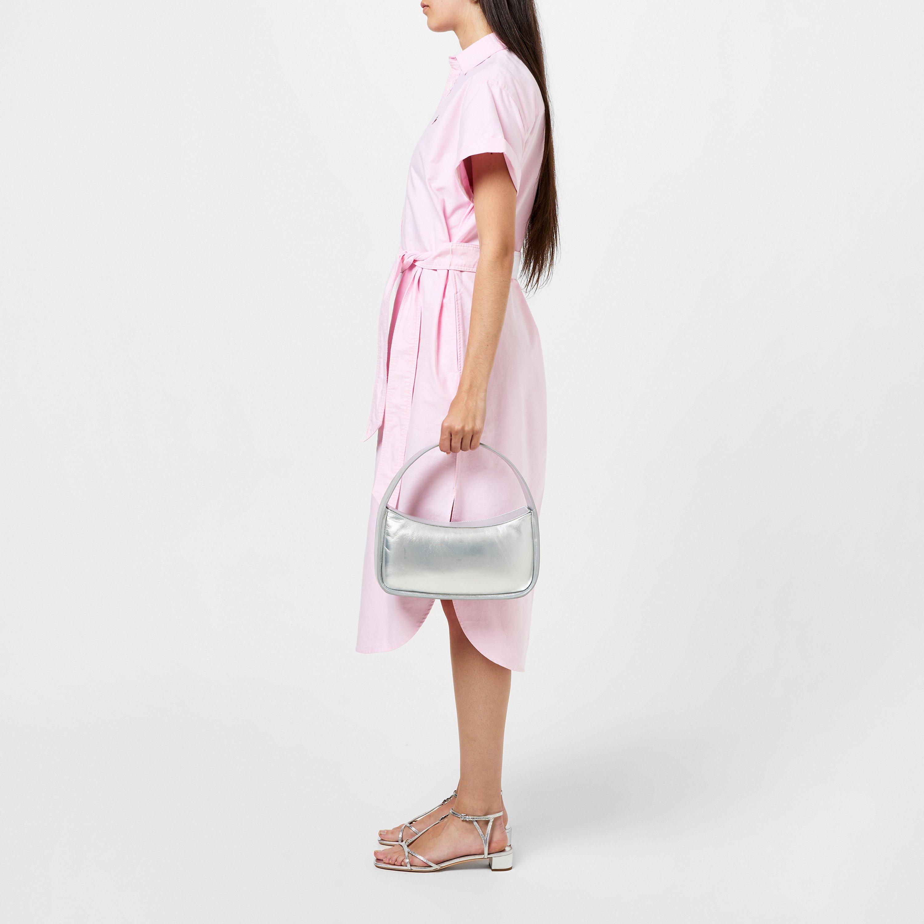 Belted Short-Sleeve Oxford Shirtdress