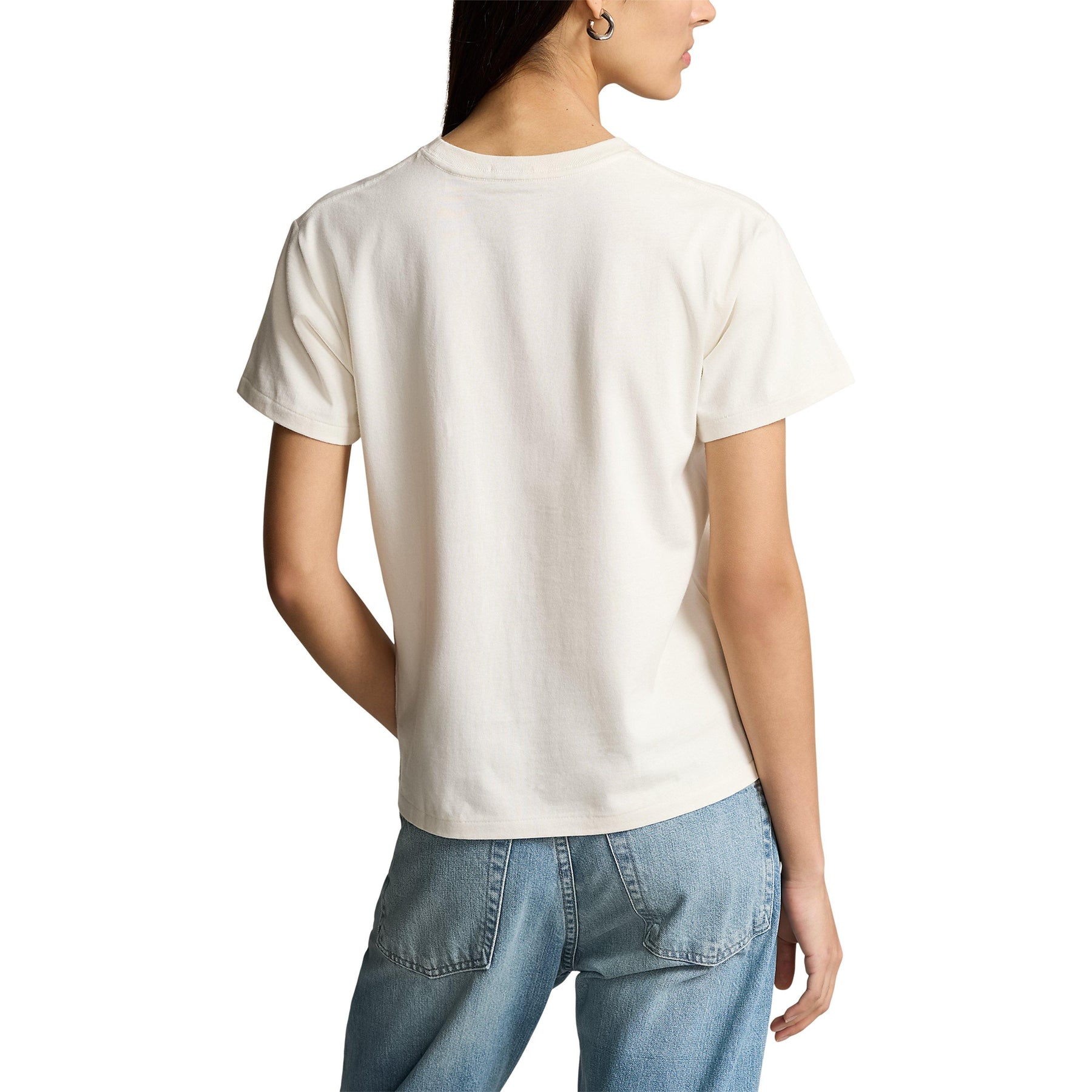 Embroidered Flag Cotton T-Shirt