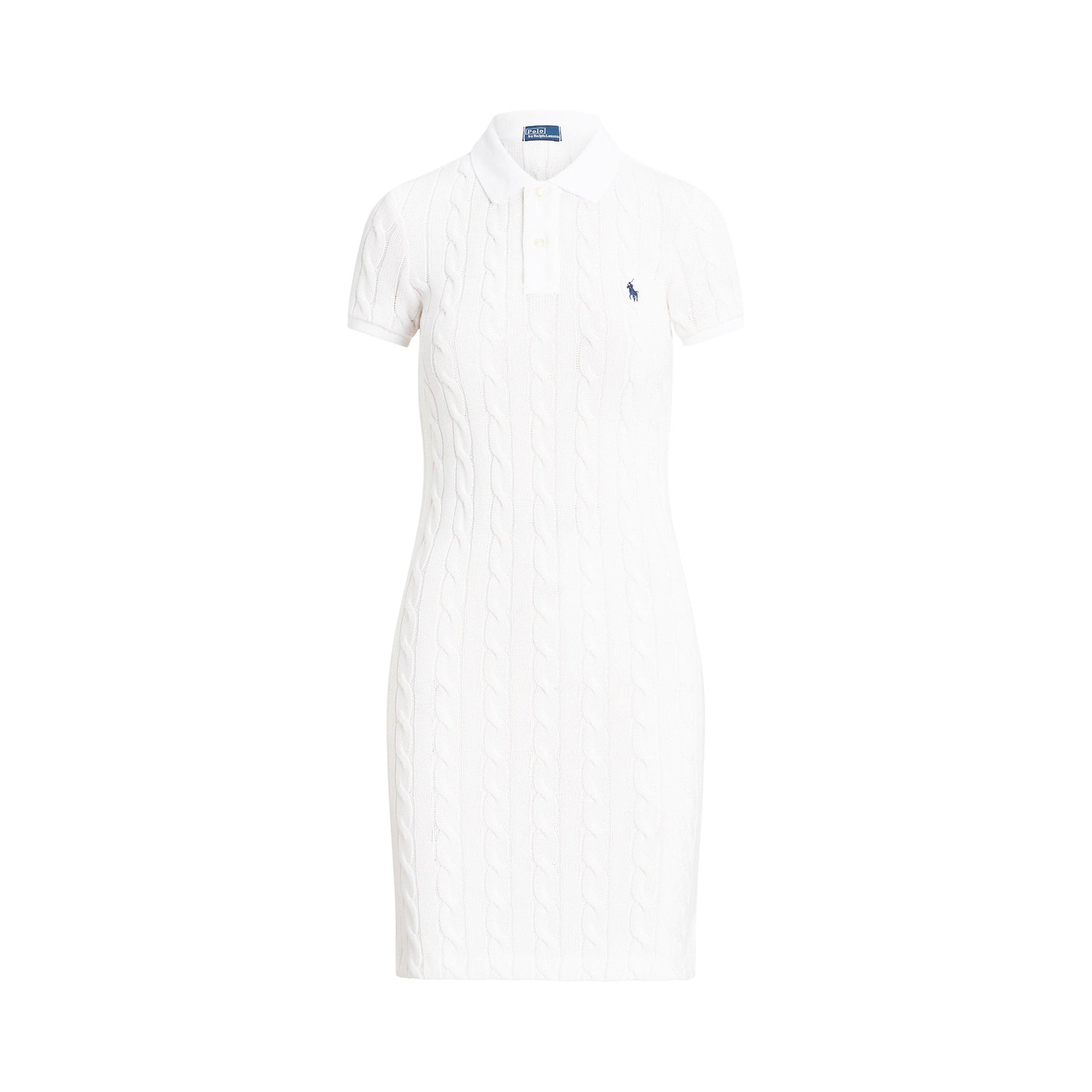 Cable Knit Polo Dress
