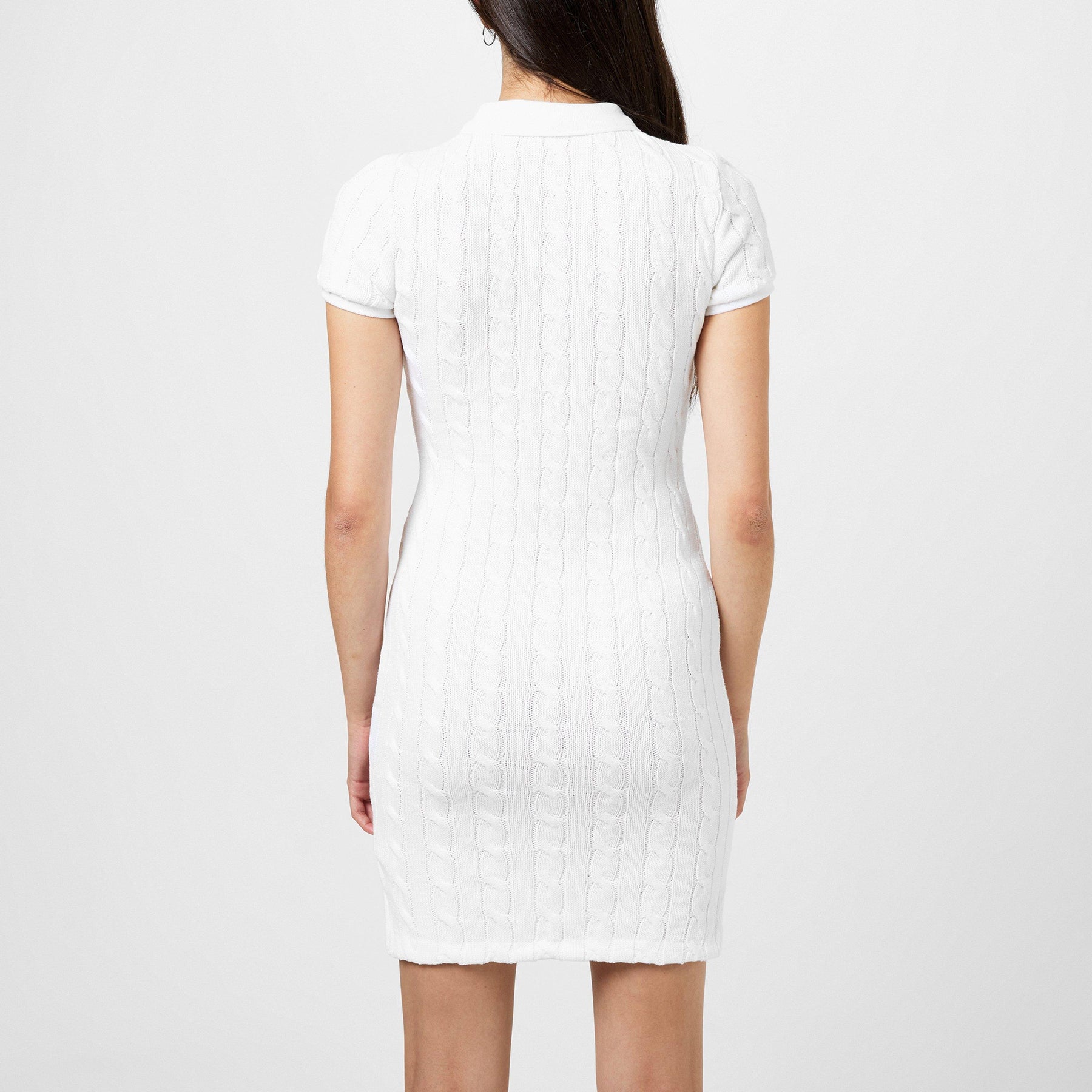 Cable Knit Polo Dress