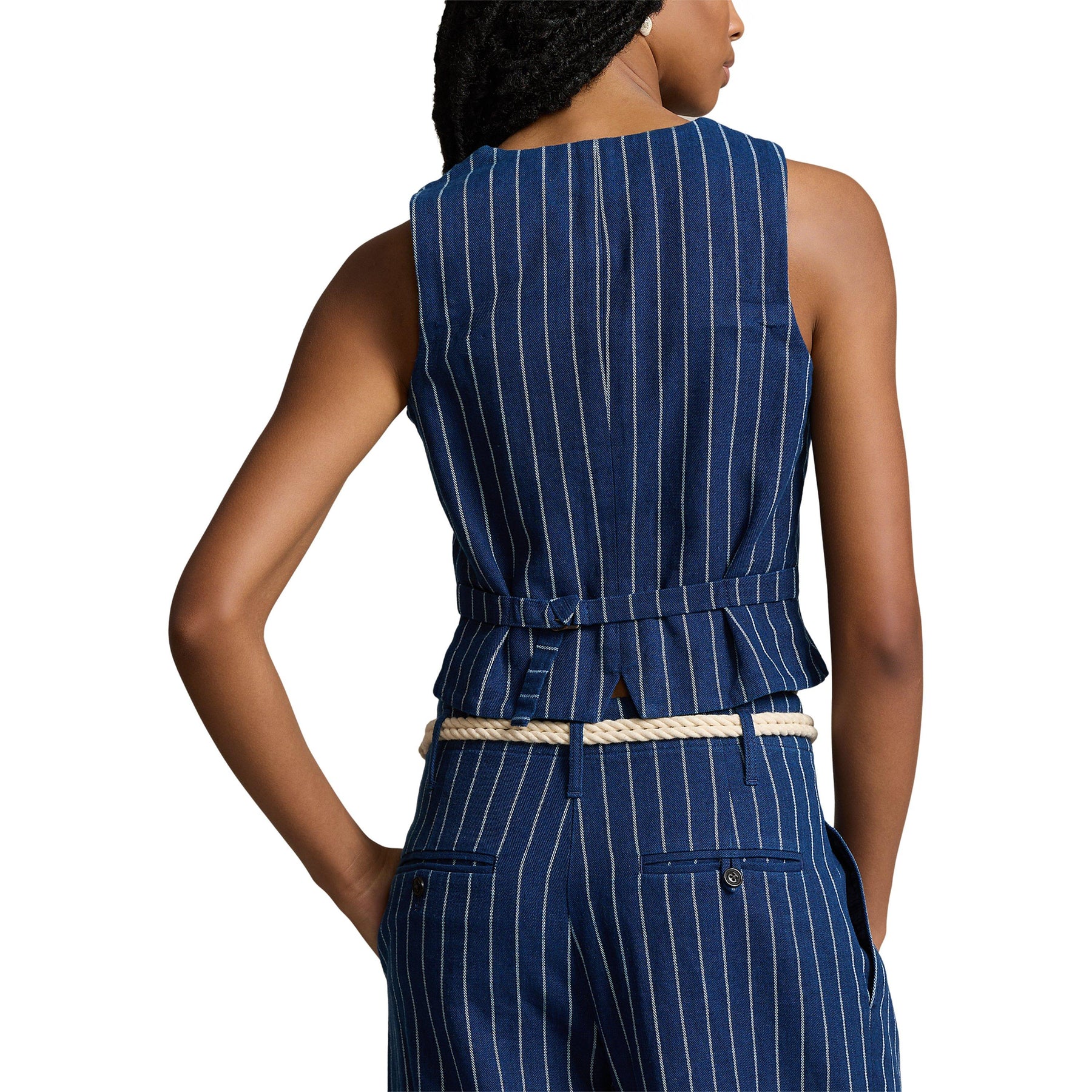 Pinstripe Linen-Cotton Waistcoat