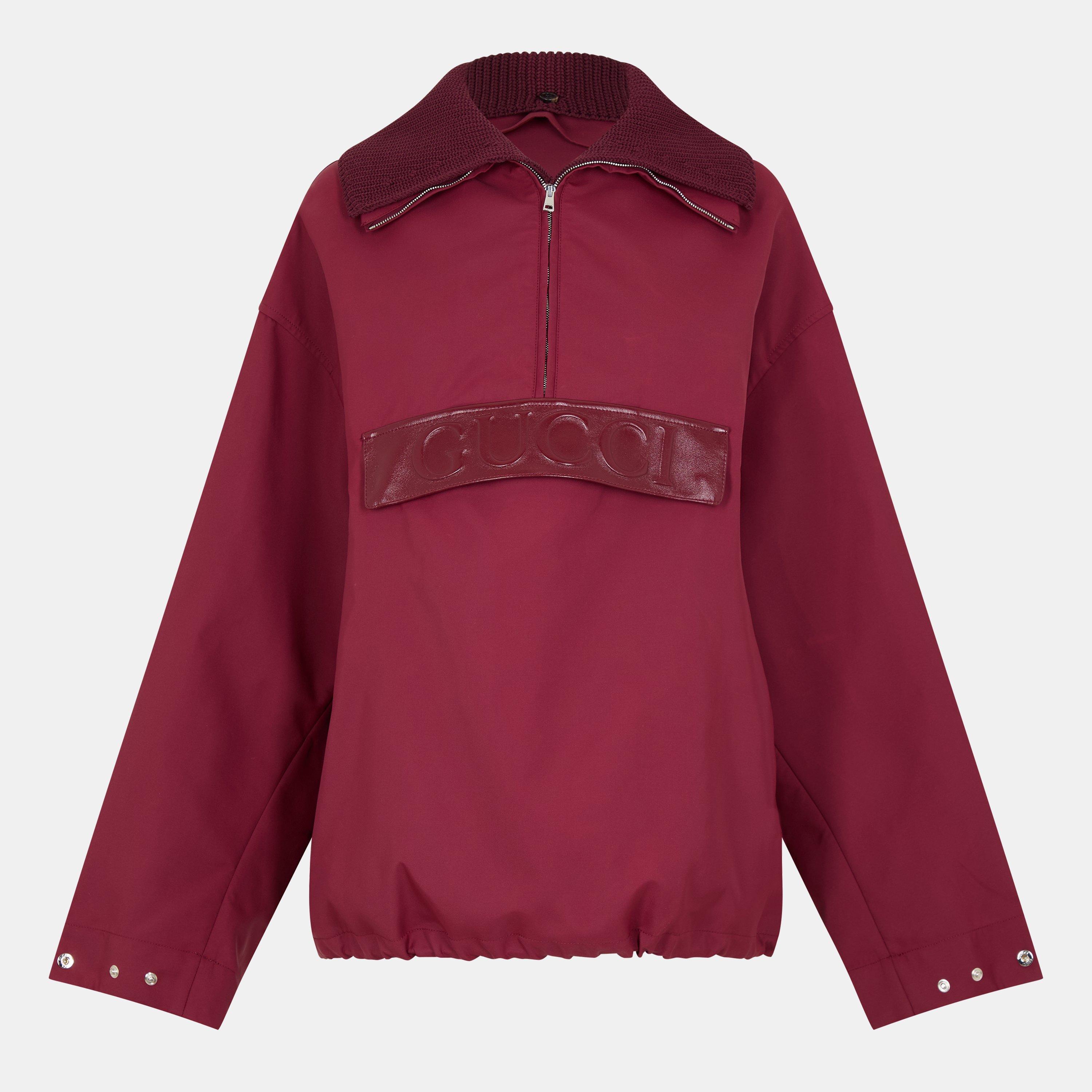 Techno Garbardine Caban Point Collar Long Sleeve Mid-Length Oversized Fit Rain Anorak