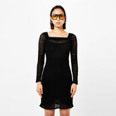 Openwork Knit Mini Dress