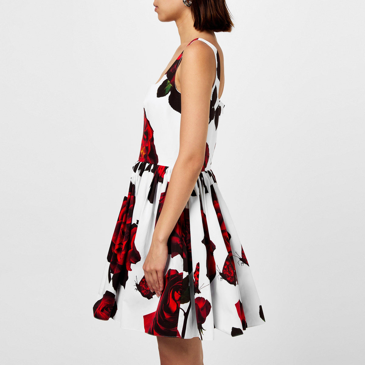 Floral Print Flared Mini Dress