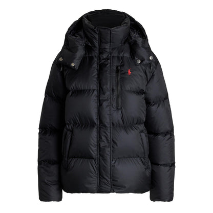 Carly Water-Repellent Quilted Duck Down Wind Resistant Detachable Hood Short Puffer Jacket