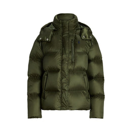 Carly Water-Repellent Quilted Duck Down Wind Resistant Detachable Hood Short Puffer Jacket