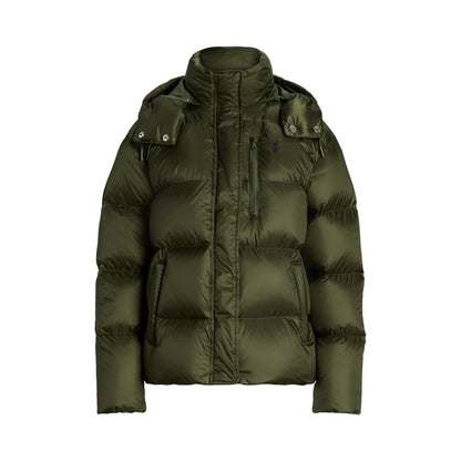 Carly Water-Repellent Quilted Duck Down Wind Resistant Detachable Hood Short Puffer Jacket