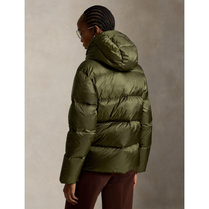 Carly Water-Repellent Quilted Duck Down Wind Resistant Detachable Hood Short Puffer Jacket