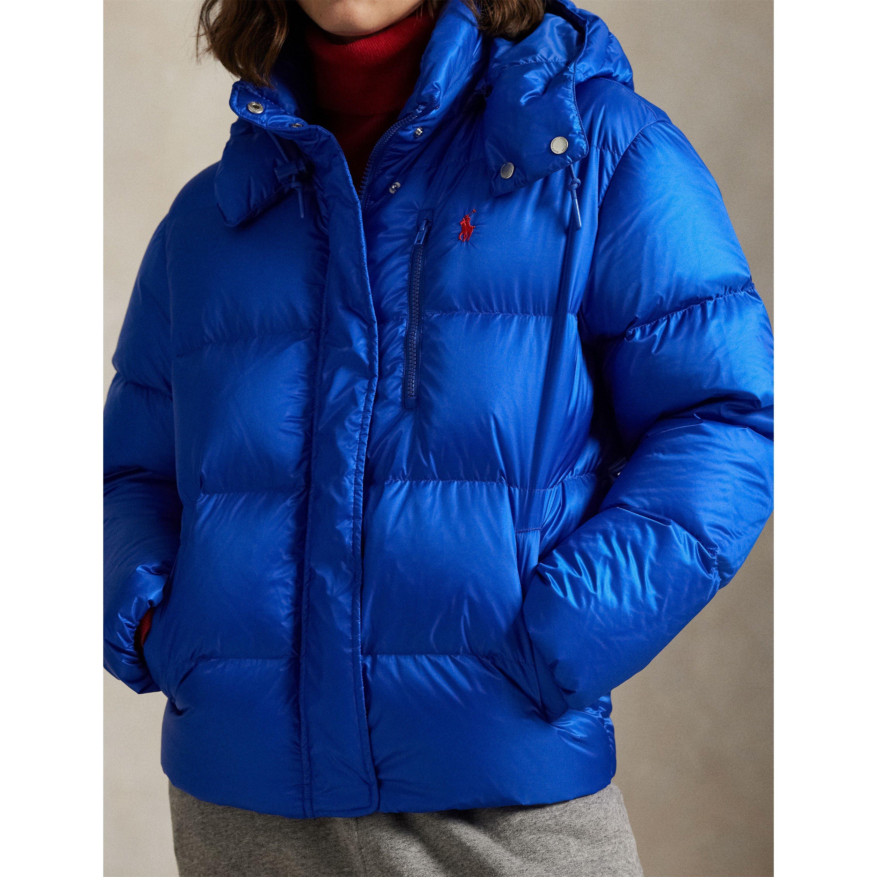 Carly Water-Repellent Quilted Duck Down Wind Resistant Detachable Hood Short Puffer Jacket