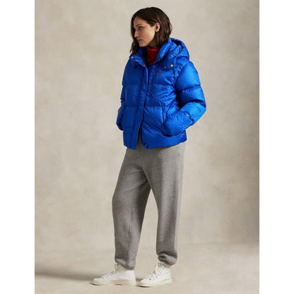 Carly Water-Repellent Quilted Duck Down Wind Resistant Detachable Hood Short Puffer Jacket