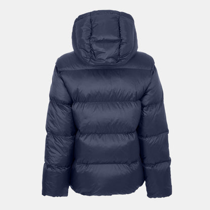 Carly Water-Repellent Quilted Duck Down Wind Resistant Detachable Hood Short Puffer Jacket