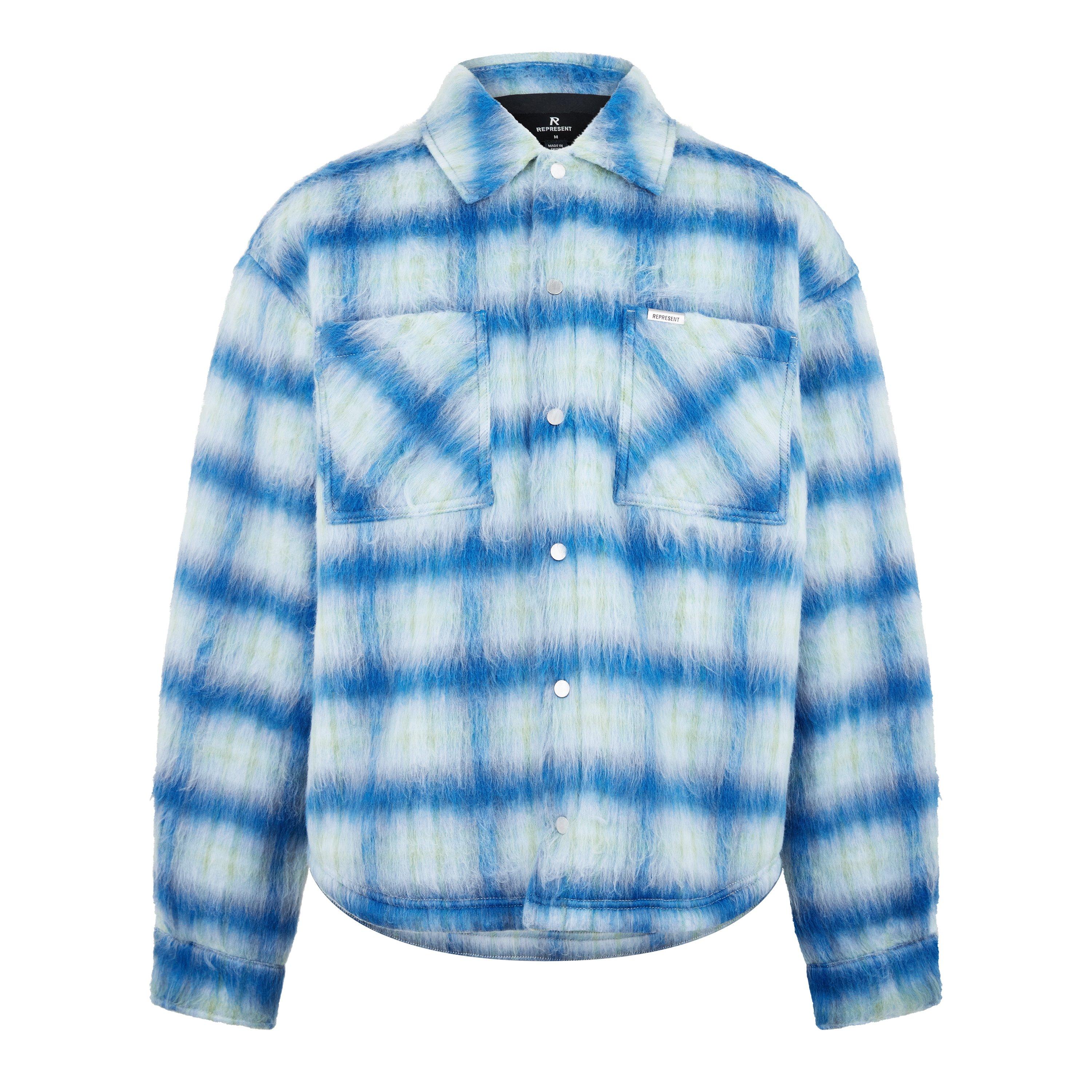 Rep Textured Cheque Pattern Long Sleeve Oversized Fit Overshirt