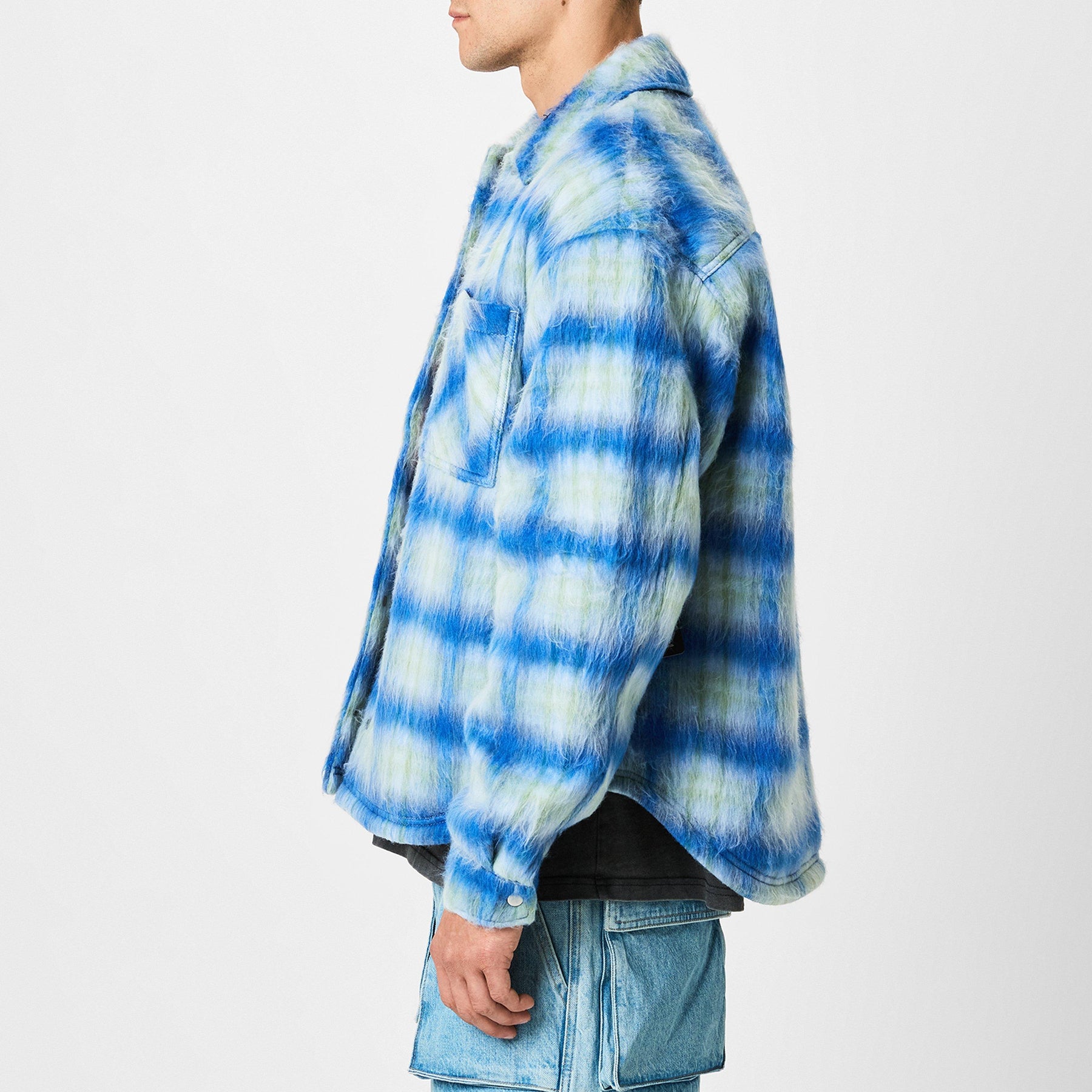 Men's Rep Textured Cheque Pattern Overshirt