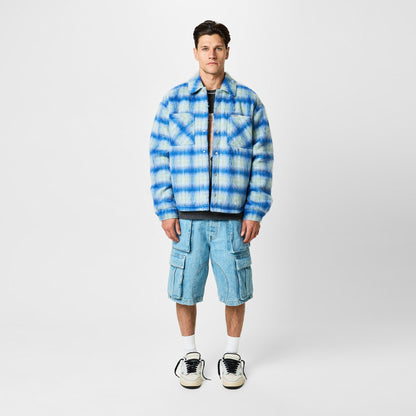 Men's Rep Textured Cheque Pattern Overshirt