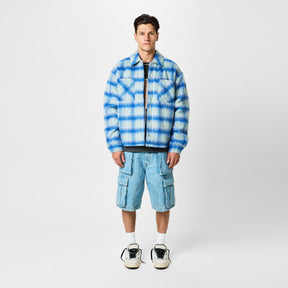 Men's Rep Textured Cheque Pattern Overshirt