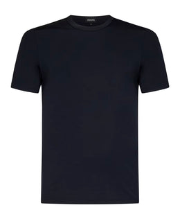 Zegna Blue Crewneck T-Shirt for Men