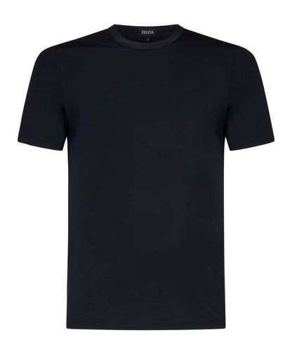 Zegna Blue Crewneck T-Shirt for Men