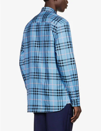 BURBERRY Caxbridge Check-Patterned Regular-Fit Cotton-Poplin Shirt